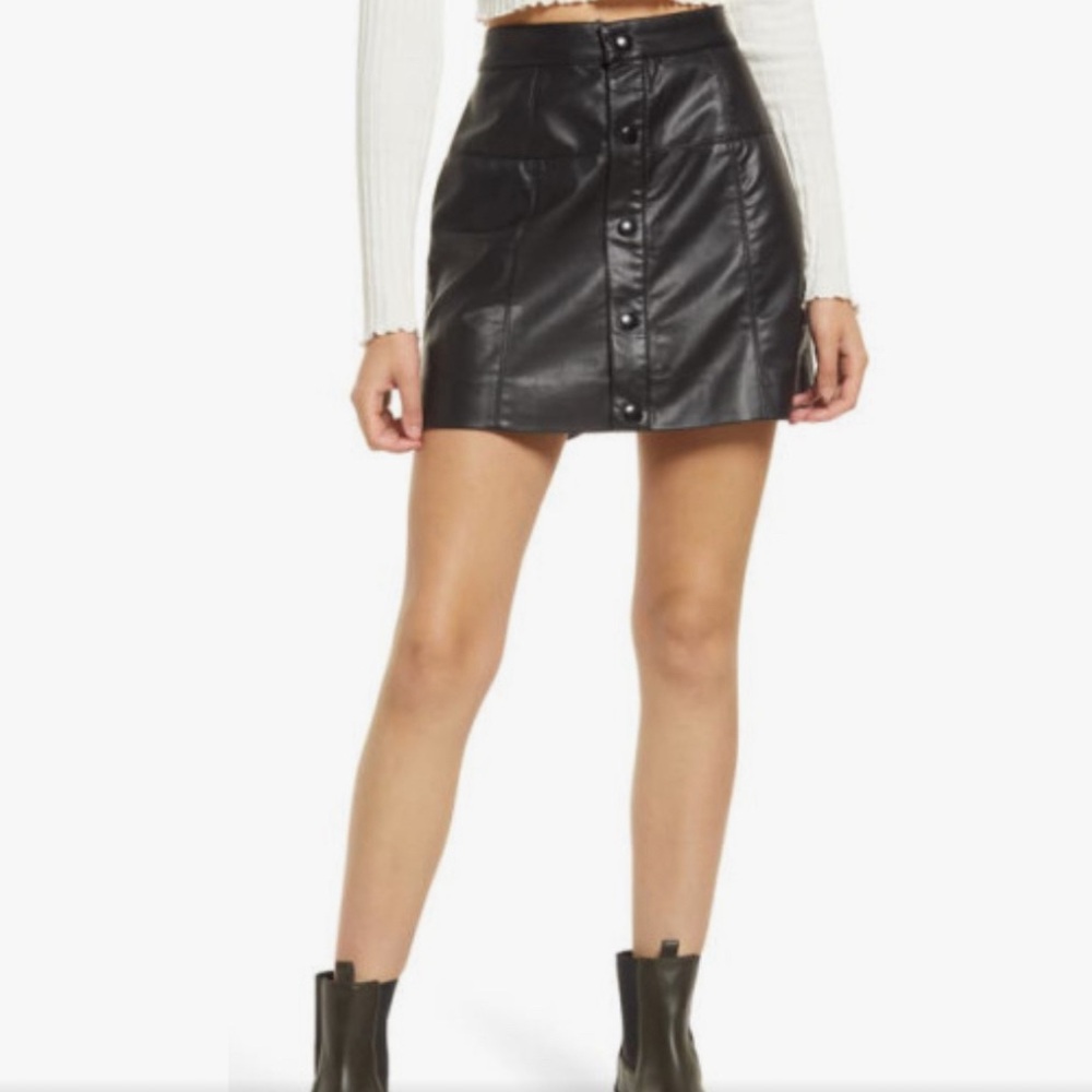 Free People Maisie Vegan Mini Skirt